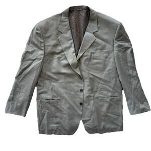 Example by Missoni VTG Men 50 Green Gray Windowpane Blazer Reda Wool Italy Reda